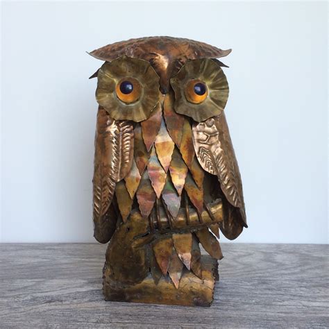 Vintage Metal Owl 